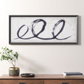 Roomfitters 41X17 Inch Modern Abstract Framed Glass Wall Art Black And Gold Brushstroke Gallery Decor For Living Room