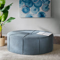 Roomfitters 48 Inch Large Oval Cocktail Ottoman Modern Upholstered Coffee Table Footstool For Living Room