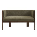 Roomfitters 48.5 Inch Modern Boucl Loveseat Compact 2 Seater Sofa Ash Base Small Space Bench