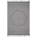 Roomfitters 4X6 Machine Washable Boho Vintage Area Rug Non Slip Pet Friendly Indoor Living Room Decor Carpet Grey White