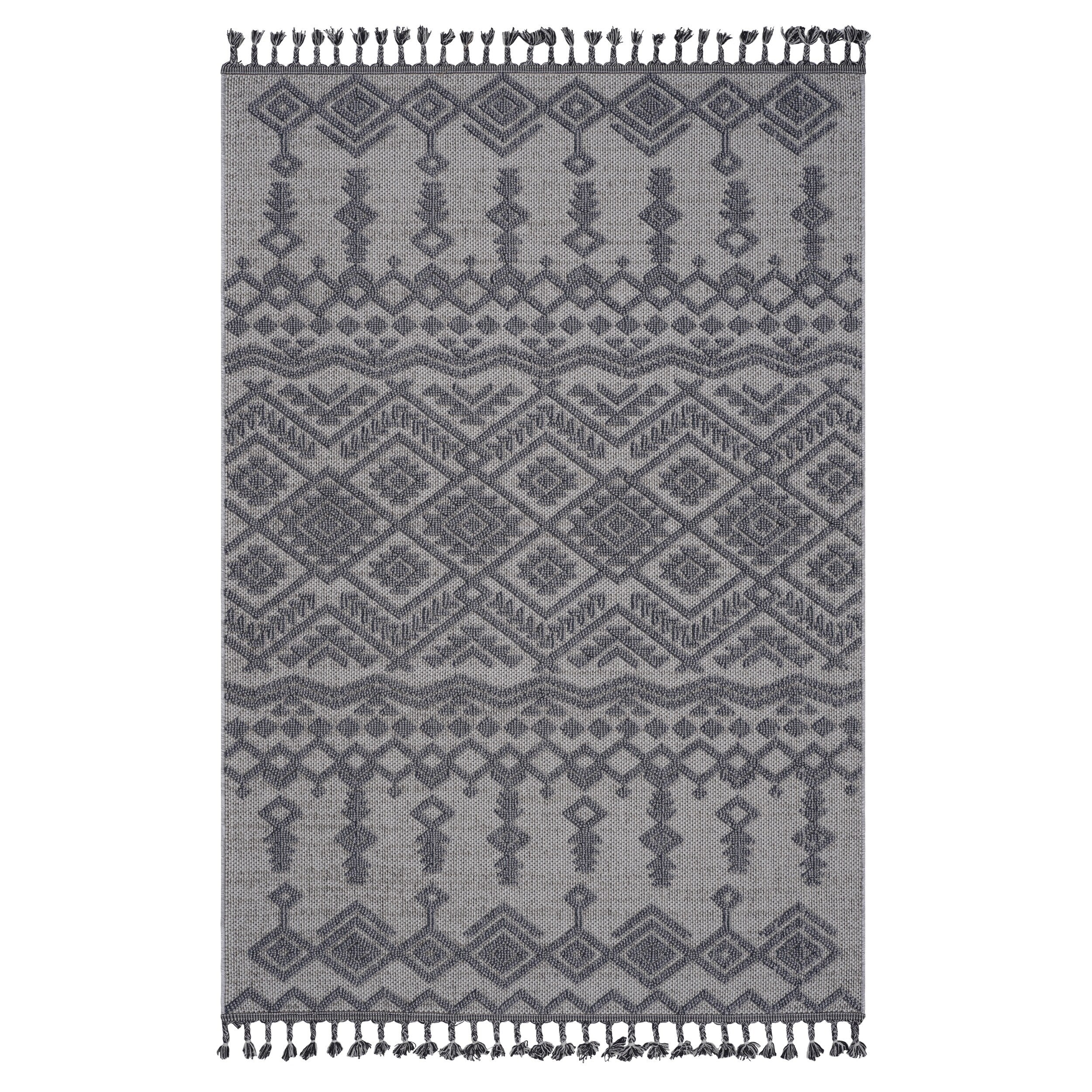 Roomfitters 4X6 Machine Washable Boho Vintage Area Rug Non Slip Pet Friendly Indoor Living Room Decor Carpet White Gray