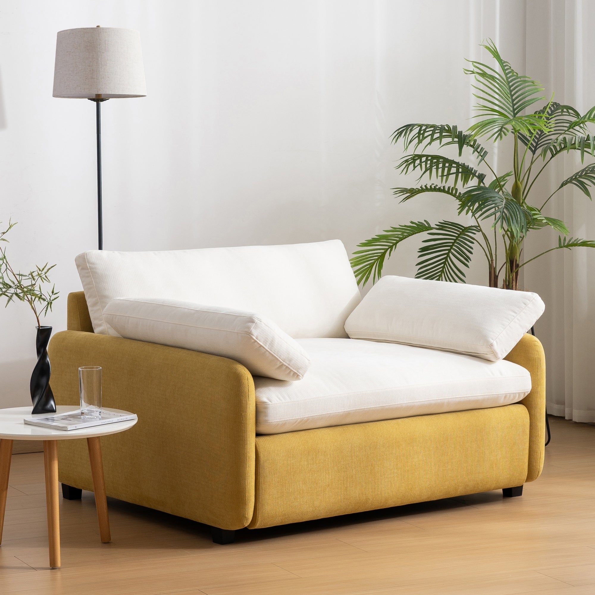Roomfitters 50 Inch Oversized Single Sofa Chair Modern Wide Upholstered Armchair With Pillows For Living Room