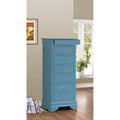 Roomfitters 51 Inch 6 Drawer Lingerie Chest Timeless Teal Traditional Slim Space Saving Vertical Storage Dresser