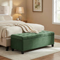 Roomfitters 51 Storage Ottoman Bench Button Tufted Upholstered Entryway Seating With Lift Top And Wood Legs