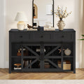 Roomfitters 55 Sideboard Buffet Cabinet With 3 Drawers And Sliding Barn Doors Farmhouse Storage For Kitchen Dining