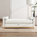 Roomfitters 66 Inch Sherpa Upholstered Storage Bench Modern End Of Bed Ottoman With Hidden Compartment Pillows