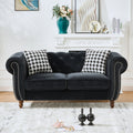 Roomfitters 67 Classic Chesterfield Upholstered Loveseat With Scrolled Arms And Nailhead Trim Button Back Sofa Couch