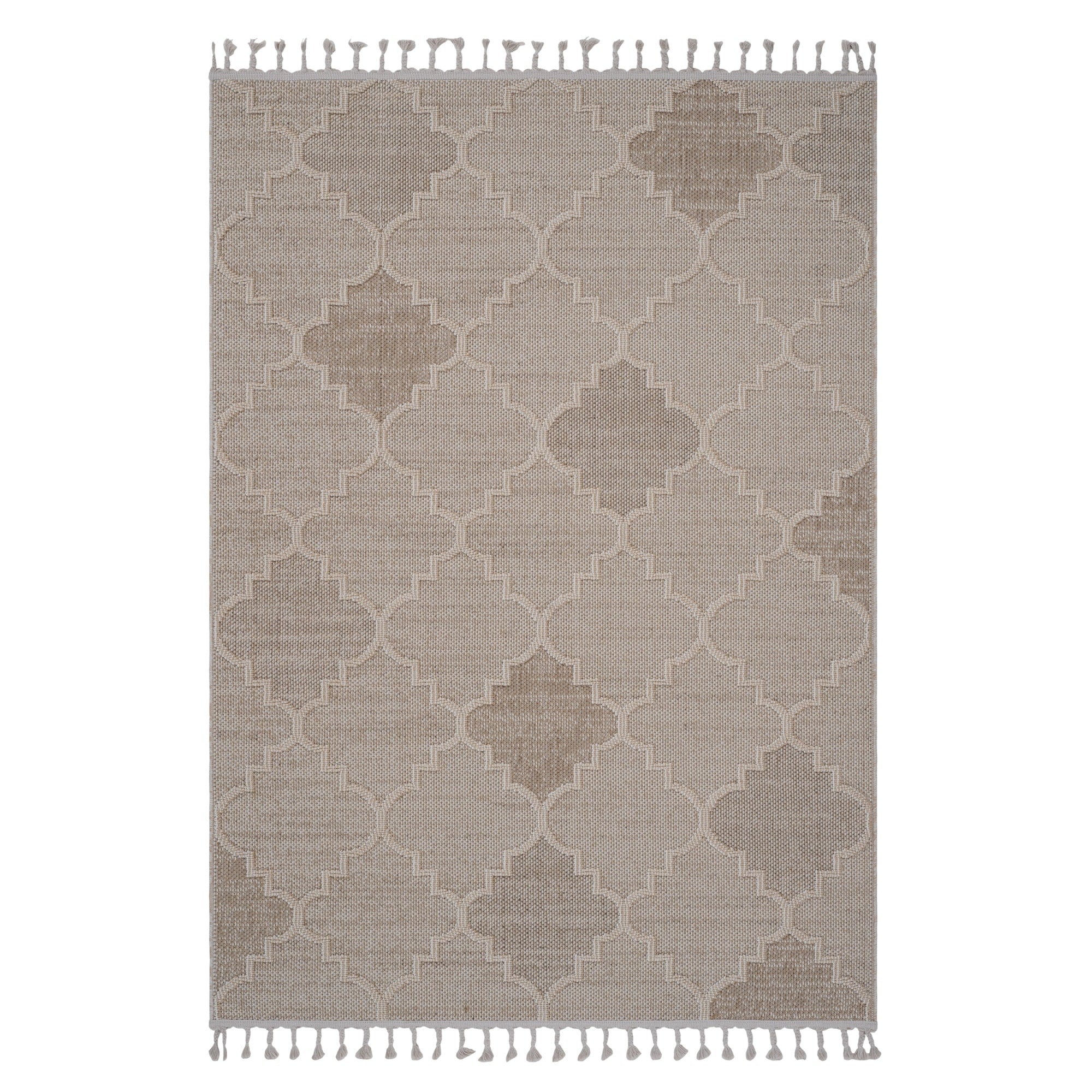 Roomfitters 6X9 Machine Washable Boho Vintage Area Rug Non Slip Pet Friendly Indoor Living Room Decor Carpet Cream 6 X 9