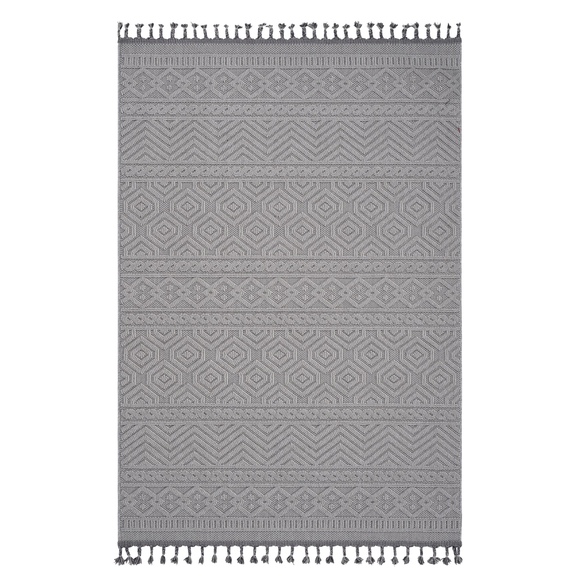 Roomfitters 6X9 Machine Washable Boho Vintage Area Rug Non Slip Pet Friendly Indoor Living Room Decor Carpet White 6 X 9