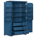 Roomfitters 72 Kitchen Pantry Organizers And Storage Kitchen Cabinet Hutch With Door Spice Racks And 6 Drawers