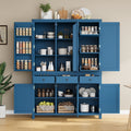 Roomfitters 74.8 Kitchen Pantry Organizers And Storage Kitchen Cabinet Storage Hutch With Door Spice Racks 3 Drawers