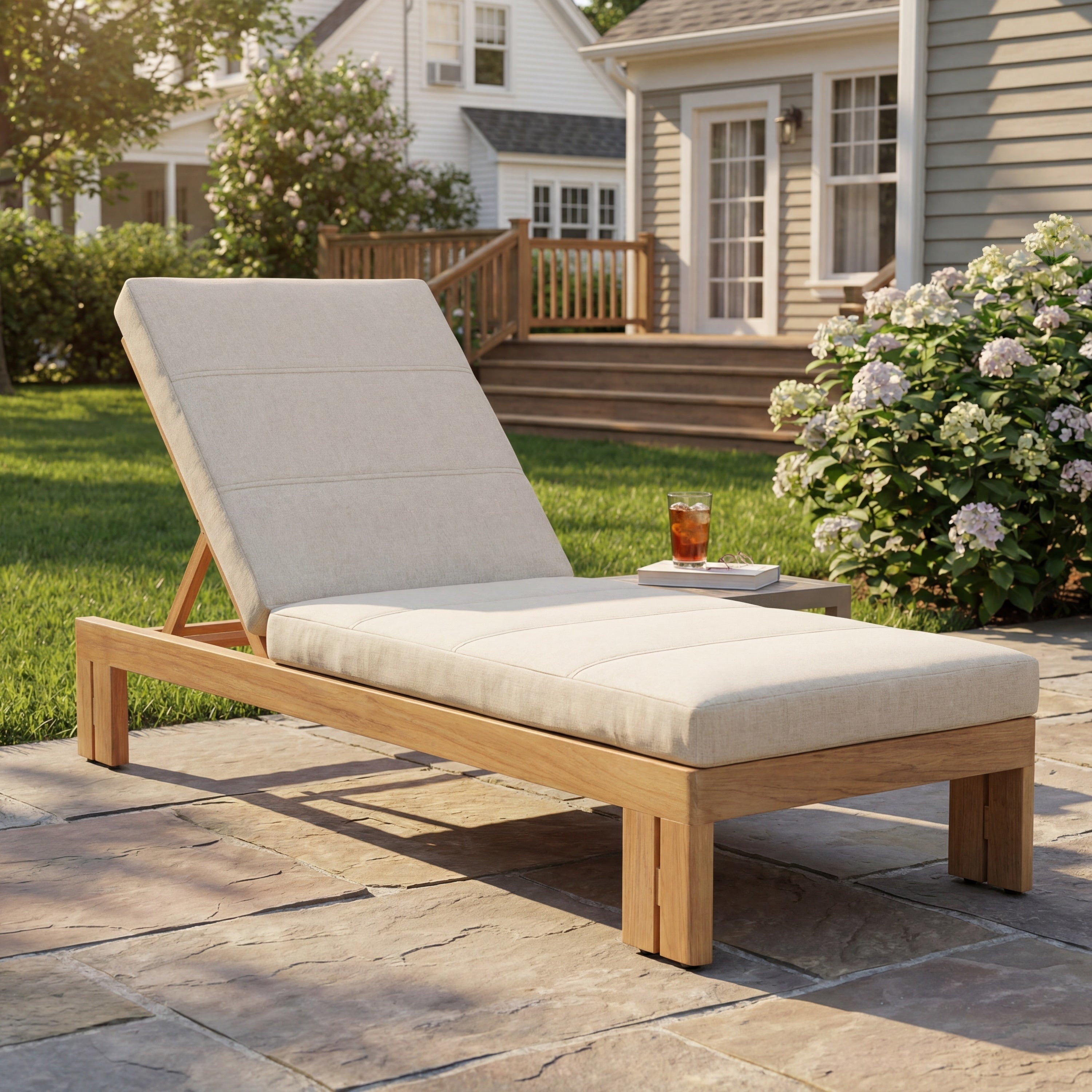Roomfitters 75.98 Outdoor Chaise Lounge Cushion Weather Resistant Replacement Pad For Patio Sunbed And Pool Chair