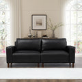Roomfitters 78.5 Modern 2 Seater Loveseat Sofa Comfortable Upholstered Couch With Wooden Legs For Living Room