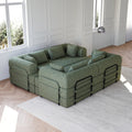 Roomfitters 78.7 2 Piece Sleeper Sofa Bed Set Modern Convertible Daybed With 8 Pillows For Living Room Guest Room