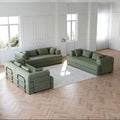 Roomfitters 78.7 3 Piece Modular Sleeper Sofa Bed Set Convertible Sectional Couch With 12 Pillows For Living Room