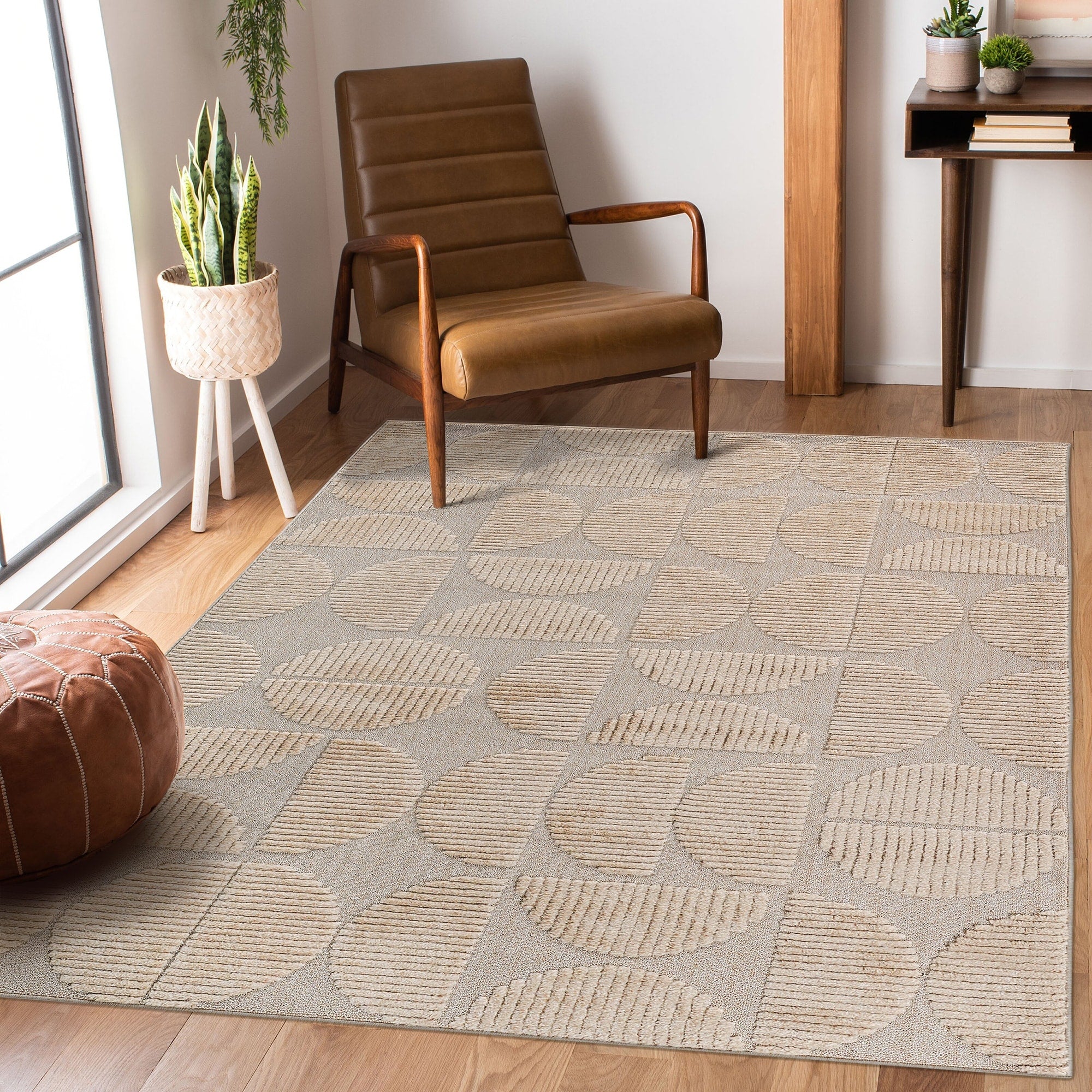 Roomfitters 79X10 Machine Washable Boho Vintage Area Rug Non Slip Pet Friendly Indoor Living Room Decor Carpet Beige