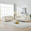 Roomfitters 80 And 58 Modern Tuxedo Sofa And Loveseat Set Buttoned Back Couch With Gold Legs And Nailhead Trim