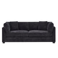 Roomfitters 83.50 Inch Modern Chenille Sofa High Density Flared Arm Couch Low Profile Small Space Lounge