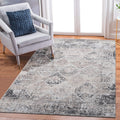 Roomfitters 8X10 Machine Washable Boho Vintage Area Rug Non Slip Pet Friendly Indoor Living Room Decor Carpet Cream 8 X 9