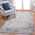 Roomfitters 8X10 Machine Washable Boho Vintage Area Rug Non Slip Pet Friendly Indoor Living Room Decor Carpet Ivory Grey