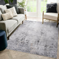 Roomfitters 8X10 Machine Washable Boho Vintage Area Rug Non Slip Pet Friendly Indoor Living Room Decor Carpet Ivory Taupe