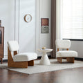 Roomfitters Amanda Accent Chair Curved Boucle Barrel Chair Padded Lounge Seating For Living Room Or Bedroom