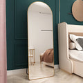 Roomfitters Arched Full Length Mirror Luxury Aluminum Alloy Floor Mounted Standing Mirror 65 Inch Oversized Mirror