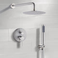 Roomfitters Brushed Nickel Shower Faucet Set Wall Mounted 2 Way Rainfall Shower System With Handheld Spray Valve Included