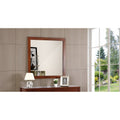 Roomfitters Burlington Modern Dresser Mirror Architectural Wood Frame 41 Inch Square High Clarity Vanity Mirror