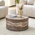 Roomfitters Cave Stone Patterned Mdf Round Coffee Table Circular Negotiation Table Modern Center Table