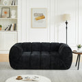 Roomfitters Chenille Pure Foam Sofa Modern Frameless Low Profile Couch With High Density Support For Living Room