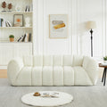 Roomfitters Chenille Pure Foam Sofa Modern Frameless Low Profile Couch With High Density Support For Living Room