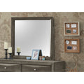 Roomfitters Contemporary Dresser Mirror Architectural Wall Mirror Modern High Clarity Wood Grain Vanity Mirror