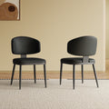 Roomfitters Dining Chairs Set Of 2 Modern Pu Leather Kitchen Side Chair Upholstered Seat With Metal Legs