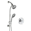 Roomfitters Dual Shower Head System With Slide Bar 7 Spray Fixed And Handheld Shower Faucet Set With Adjustable Hose