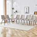 Roomfitters Faux Leather Dining Chairs Black Metal Leg Luxury Curved Widened Upholstered Seating Set Of 6 Chairs