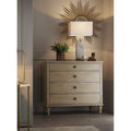 Roomfitters French Inspired Solid Wood 4 Drawer Small Dresser Nightstand With Wire Brushed Finish Light Natural Wood