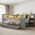 Roomfitters Full Daybed With Trundle Charging Station And Upholstered Headboard