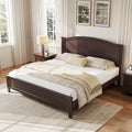 Roomfitters Full Size Wooden Platform Bed Frame With Arched Camelback Headboard Classic Panel Bed For Bedroom