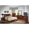 Roomfitters Full Wood Platform Storage Bed With Bookcase Headboard And Footboard Drawers No Box Spring Needed Cherry