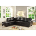 Roomfitters Gallant Pu Leather Sectional Reversible Chaise Tufted L Shaped Sofa Modern Padded Couch