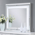 Roomfitters Genoa Sparkling White Led Dresser Mirror Deco Wall Mirror With Mirror Trim Modern High Clarity Vanity