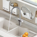 Roomfitters High Arc Kitchen Faucet With Pull Down Sprayer And Sponge Holder Modern Single Handle Sink Faucet