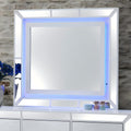 Roomfitters Hollywood Hills White Led Lit Dresser Mirror Modern Mirrored Accent Mirror High Clarity Vanity Mirror