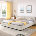 Roomfitters King Size Upholstered Bed Frame With 4 Storage Drawers And Channel Tufted Wingback Platform Bed Base