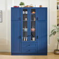 Roomfitters Kitchen Pantry Organizers And Storage Kitchen Cabinet Tall Storage Hutch With Glass Doors Wine Rack