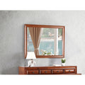Roomfitters Lavita Oak Transitional Dresser Mirror Large Scale Wood Veneer High Clarity 45 Inch Wide Vanity Mirror