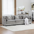 Roomfitters Large Upholstered 3 Seater Sofa With Plush Cushions And Pillows Modern Cloud Couch For Living Room
