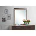 Roomfitters Magnolia Gray And Brown Two Tone Dresser Mirror Luxury Rustic Wood Grain Mirror Modern High Clarity Vanity Mirror