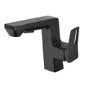 Roomfitters Matte Black Smart Led Bathroom Faucet Pull Out Spray Vanity Sink Faucet With Digital Temp Display Single Hole